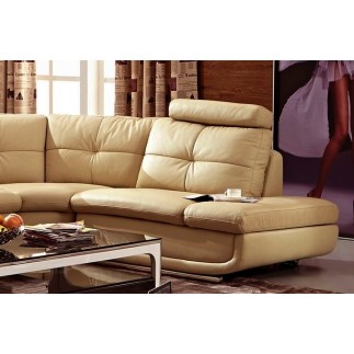 Canapé d'angle, qualité luxe 6/7 places BELLASTAR, coloris beige, angle droit