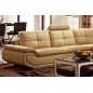 Canapé d'angle, qualité luxe 6/7 places BELLASTAR, coloris beige, angle droit
