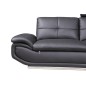 Canapé d'angle, qualité luxe 6/7 places BELLASTAR, noir, angle droit