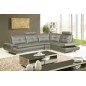 Canapé d'angle, qualité luxe 6/7 places BELLASTAR, coloris gris foncé, angle droit