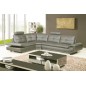 Canapé d'angle, qualité luxe 6/7 places BELLASTAR, gris foncé, angle gauche