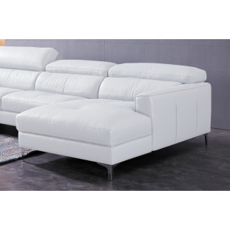 Canapé d'angle de luxe, 5 places ARGO, blanc, angle droit