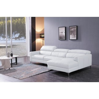Canapé d'angle de luxe, 5 places ARGO, blanc, angle droit