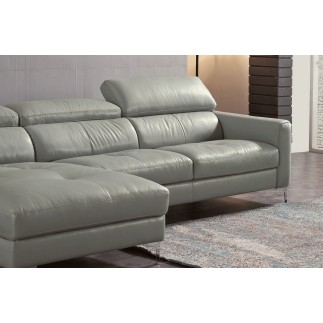 Canapé d'angle de luxe, 5 places ARGO, gris clair, angle gauche