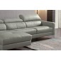 Canapé d'angle de luxe, 5 places ARGO, gris clair, angle gauche
