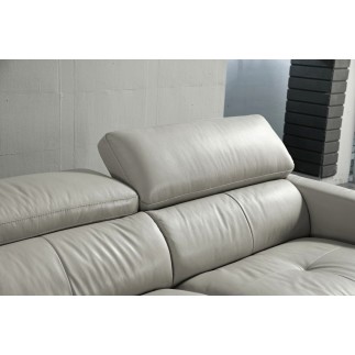 Canapé d'angle de luxe, 5 places ARGO, gris clair, angle gauche
