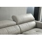Canapé d'angle de luxe, 5 places ARGO, gris clair, angle gauche