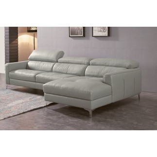 Canapé d'angle de luxe, 5 places ARGO, gris clair, angle droit