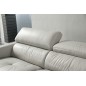 Canapé d'angle de luxe, 5 places ARGO, gris clair, angle droit