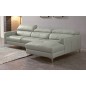 Canapé d'angle de luxe, 5 places ARGO, gris clair, angle droit