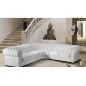 Canapé d'angle en cuir italien 7/8 places BELISI, blanc, angle droit Canapé d'angle en cuir italien 7/8 places BELISI, blanc, angle droit