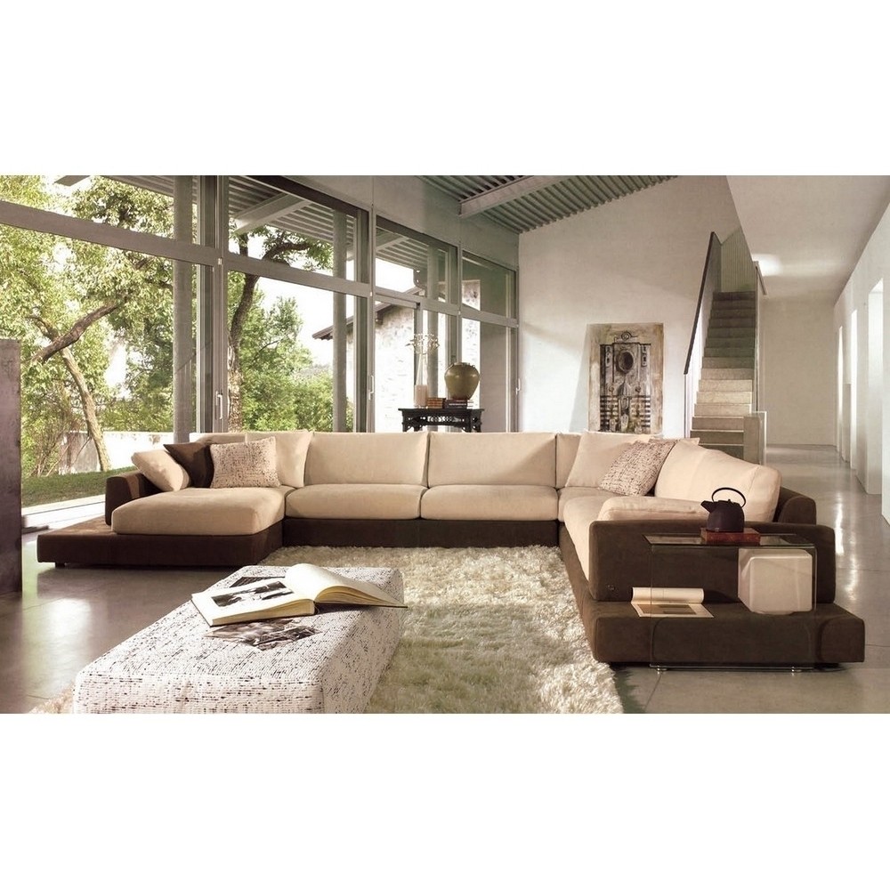 paiement en 3x pour le canapé d'angle loft en tissu haut de gamme, coloris crème 04 et chocolat 19, angle droit. Au total 2008 €
