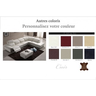 Commande spéciale personnalisée sur demande du client Canapé d'angle relax en cuir buffle italien de luxe RELAXINO avec une assi