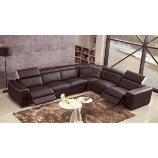 1er paiement pour la commande suivante: Canapé d'angle double relax électrique en cuir de buffle italien de luxe 7/8 places Best