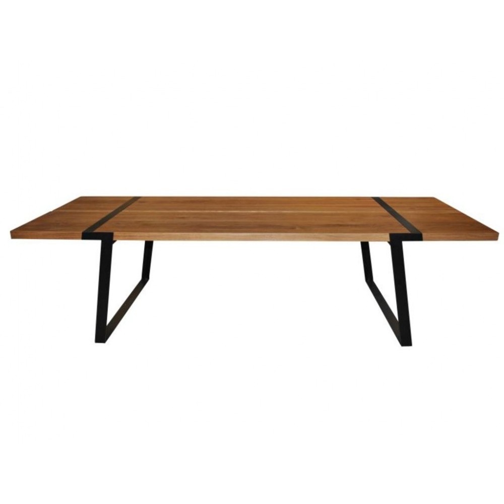 Grande table à manger GIGANT de marque Canett, modèle 240 cm de long. Avec 2 rallonges. Version: Neutre, Huilé, Noir, Peint Chên