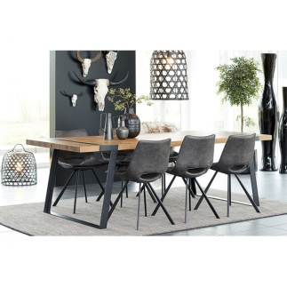 Grande table à manger GIGANT de marque Canett, modèle 240 cm de long. Avec 2 rallonges. Version: Neutre, Huilé, Noir, Peint Chên