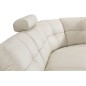 Canapé d'angle en cuir buffle italien de luxe 6/7 places BELLALIGNA, blanc, angle droit