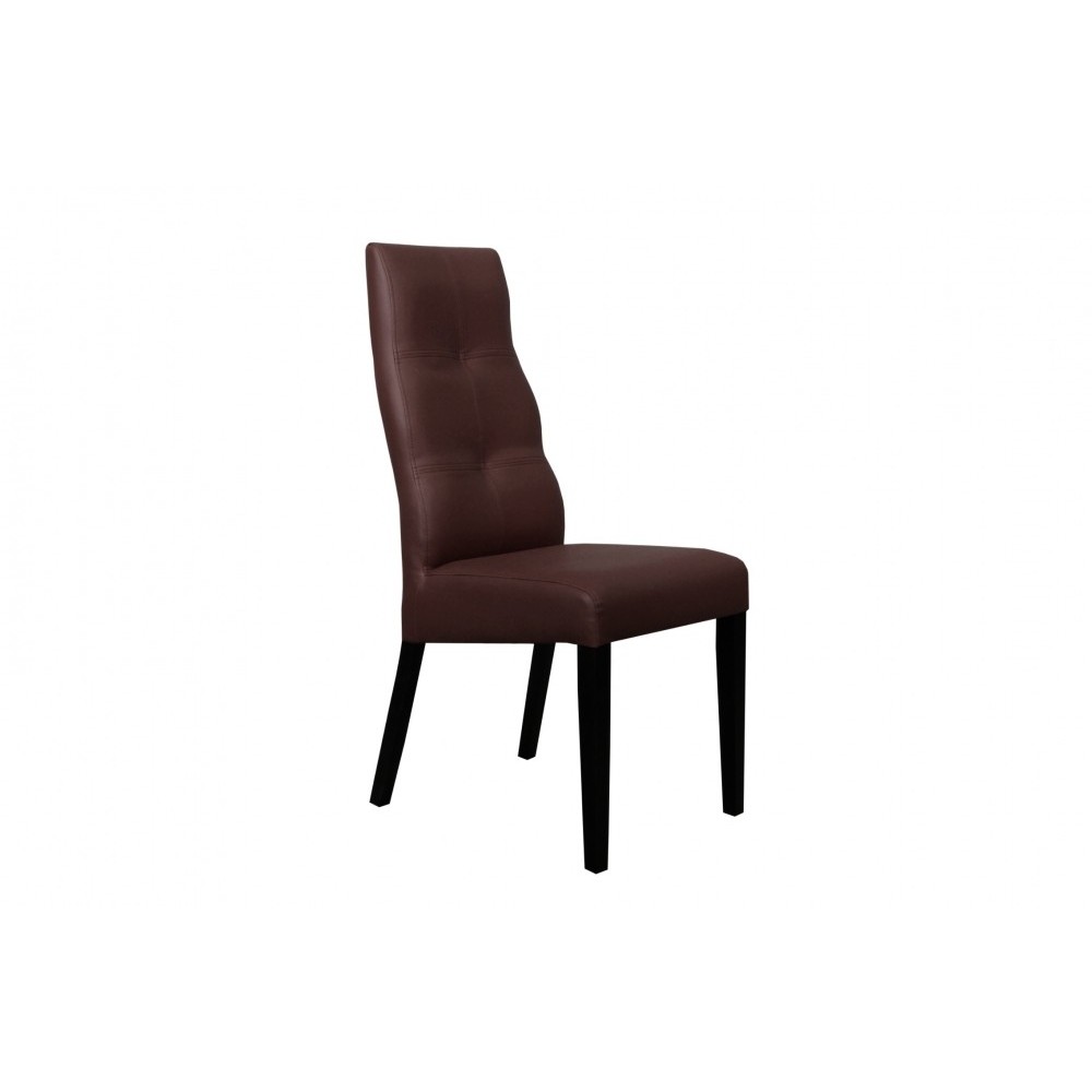 Chaise ELIA en simili, chocolat