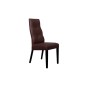 Chaise ELIA en simili, chocolat