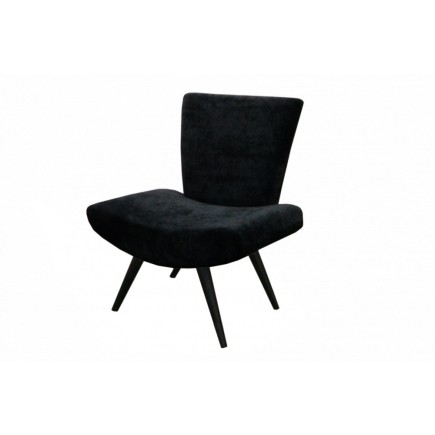 Chaise MAXOU en tissu, noire