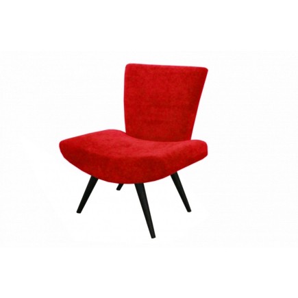 Chaise MAXOU en tissu, rouge