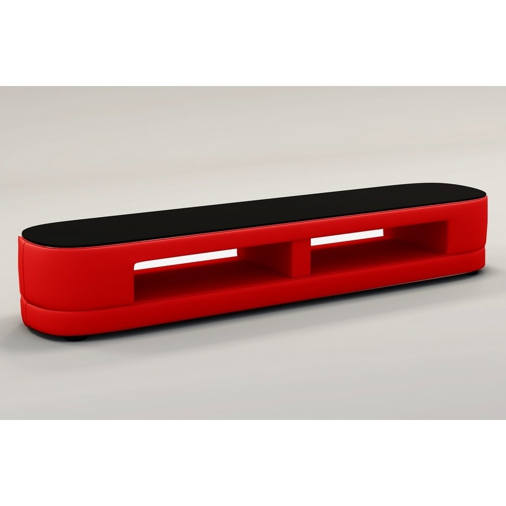 Meuble TV design STARO. Très joli modèle aux lignes tendances rouge