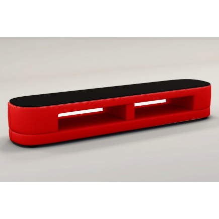 Meuble TV design STARO. Très joli modèle aux lignes tendances rouge
