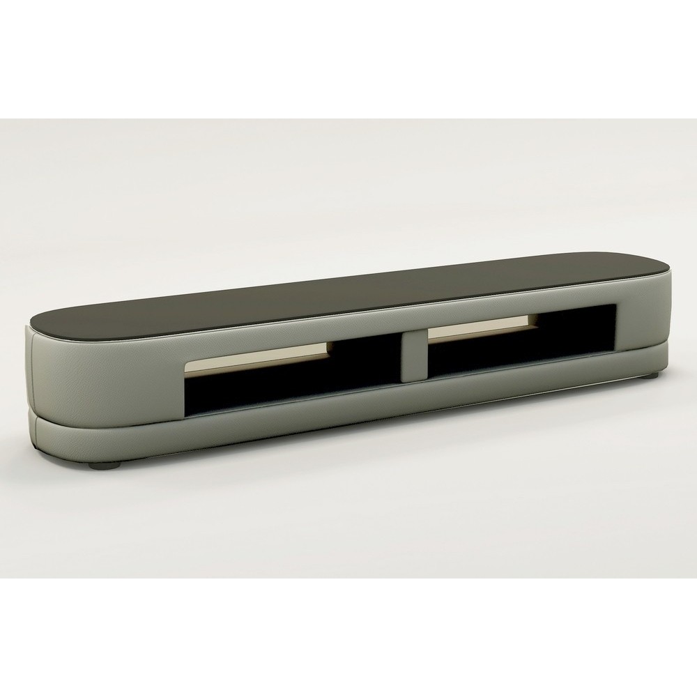 Meuble TV design STARO. Très joli modèle aux lignes tendances gris clair