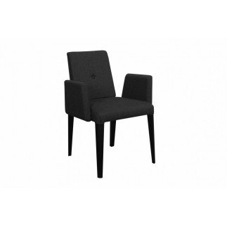 Chaise OSIS en tissu, noir