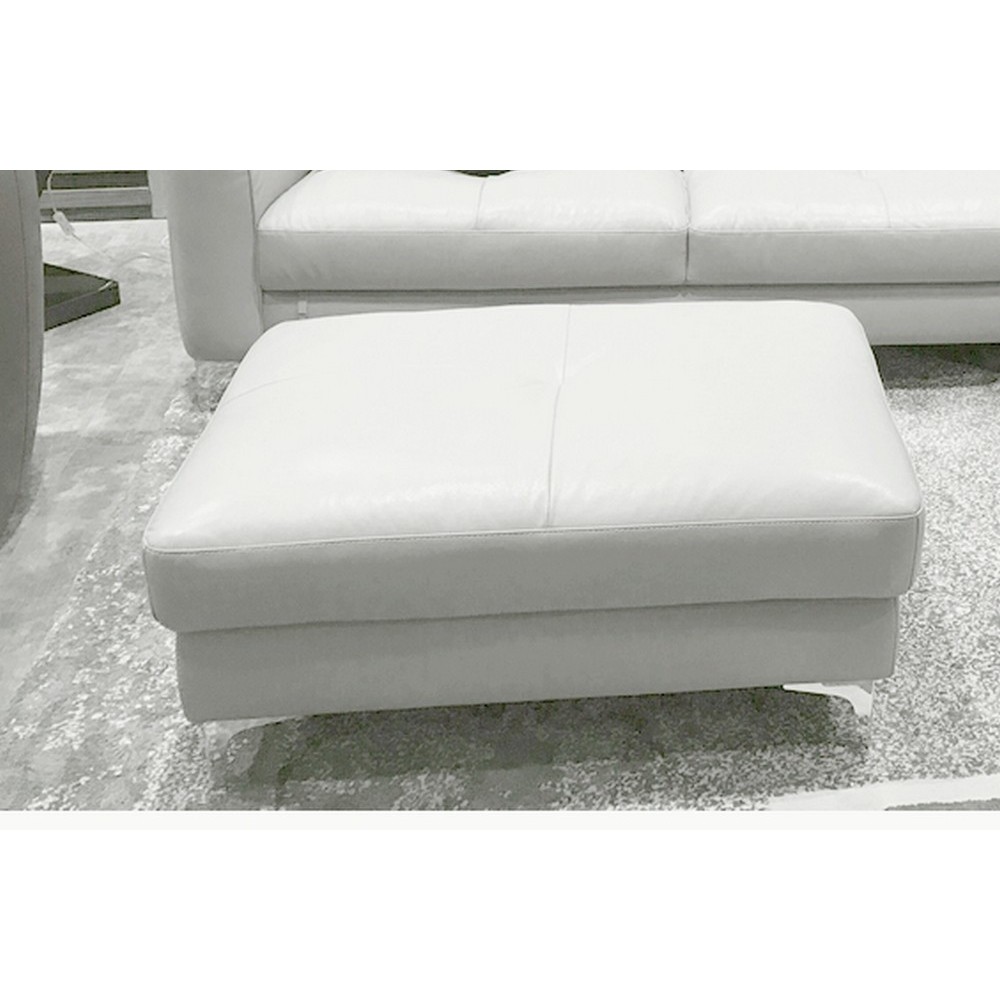 pouf Armano en cuir de buffle de luxe, coloris BEIGE