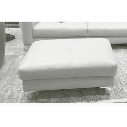 pouf Armano en cuir de buffle de luxe, coloris BEIGE