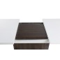 Très jolie table avec rallonge, BRICA, très brillante, extérieur recouvert d’une feuille en noyer