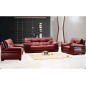 Canapé OXFORD 2 places en cuir luxe italien vachette, Bordeaux