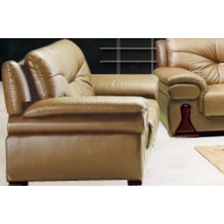 Canapé OXFORD 2 places en cuir luxe italien vachette, beige
