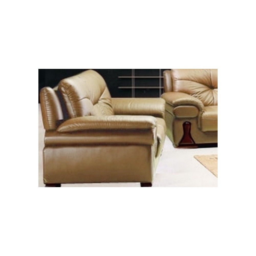 Canapé OXFORD 2 places en cuir luxe italien vachette, beige