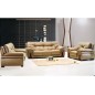Canapé OXFORD 2 places en cuir luxe italien vachette, beige