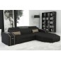 Solde de paiement de la commande de Mr Gabriel Pascal, canapé d'angle en cuir italien 5 places elson, noir et beige, angle droit