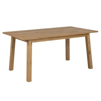 Table à manger CHARAZA, bois plaqué chêne sauvage, huilé (sans rallonge)