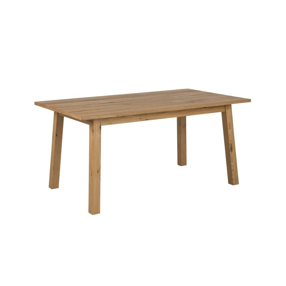 Table à manger CHARAZA, bois plaqué chêne sauvage, huilé (sans rallonge)