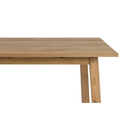 Table à manger CHARAZA, bois plaqué chêne sauvage, huilé (sans rallonge)