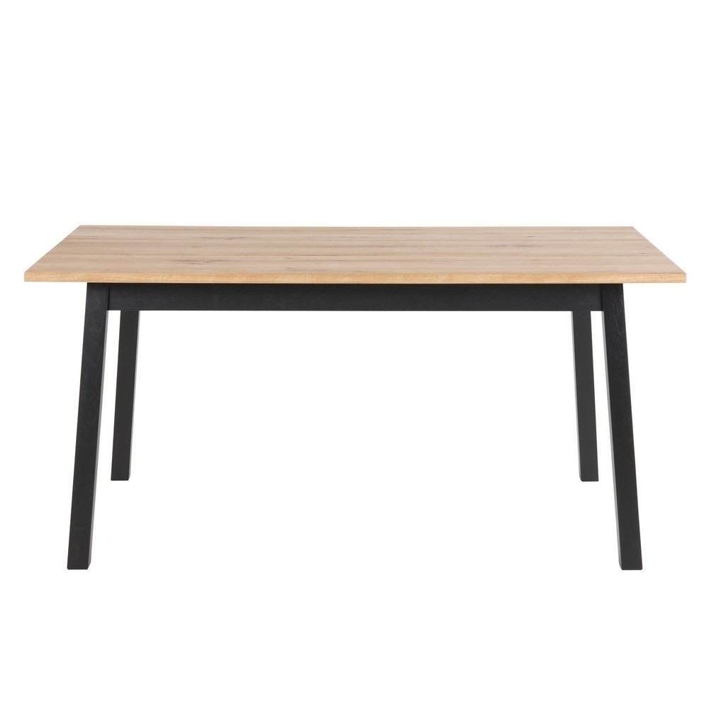Table à manger CHARLIZE, plaqué chêne sauvage huilé, bois