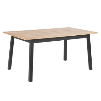 Table à manger CHARLIZE, plaqué chêne sauvage huilé, bois
