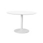 Table à manger ronde IBIZA, blanc plateau MDF
