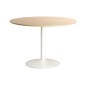 Table à manger ronde IBERI, plateau chêne sauvage, blanc