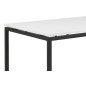 Table à manger KOZI, plateau blanc, blanc/noir