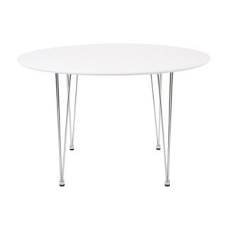 Table à manger ELENA, plateau en bois, laquée