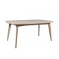 Table à manger MANZONI, coins ronds, placage chêne, traité huile (sans rallonge). Modèle clair, Bois