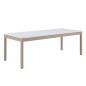 Table à manger MODO, rallonge débordante, blanc