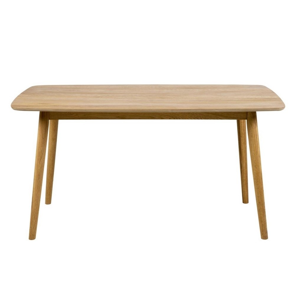 Table à manger NABA, bois massif/plaqué chêne