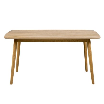 Table à manger NABA, bois massif/plaqué chêne